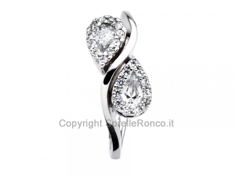 ANELLO GOCCE CON ZIRCONI